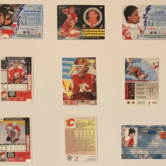 Calgary Flames Vintage NHL Hockey Cards - Lot of 18 w/ Fleury, Kidd, Roberts ++ - Picture 5 of 5